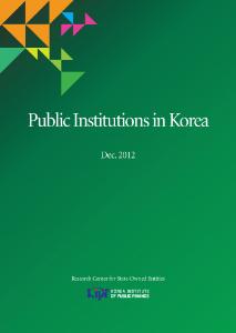 Public Institutions in Korea cover image